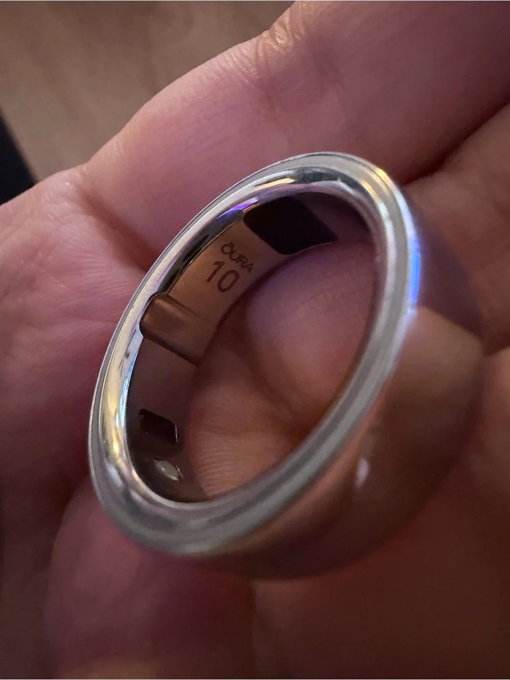 Oura Ring 4 Silver Smart Ring, Size 10